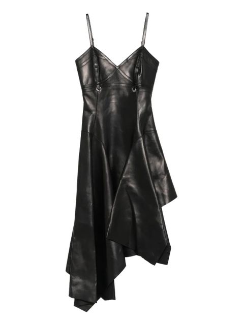 Alexander McQueen leather asymmetrical dress - Black - zdjęcie produktu nr 1