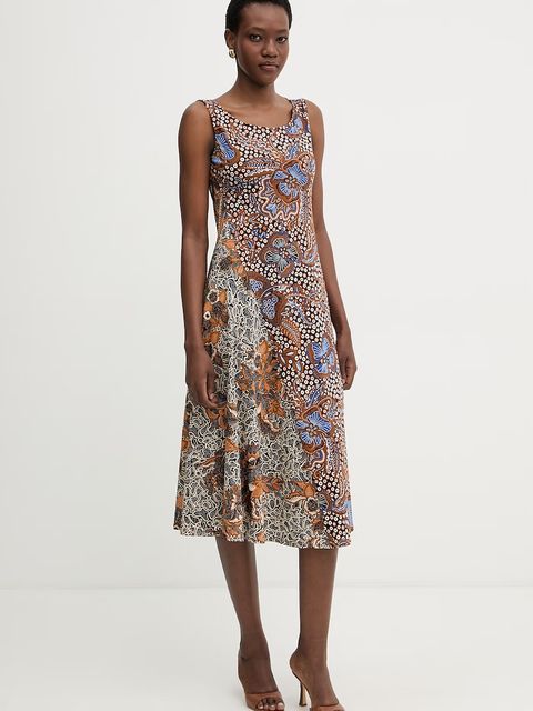 Weekend Max Mara sukienka rozkloszowana bawełniana PAUSA - zdjęcie produktu nr 1