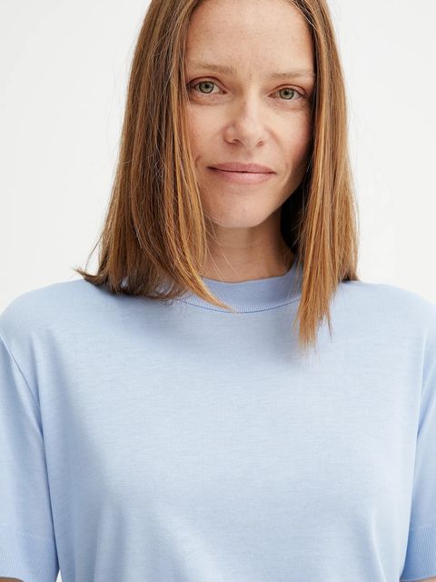 Calvin Klein t-shirt damski kolor niebieski LV044B206G