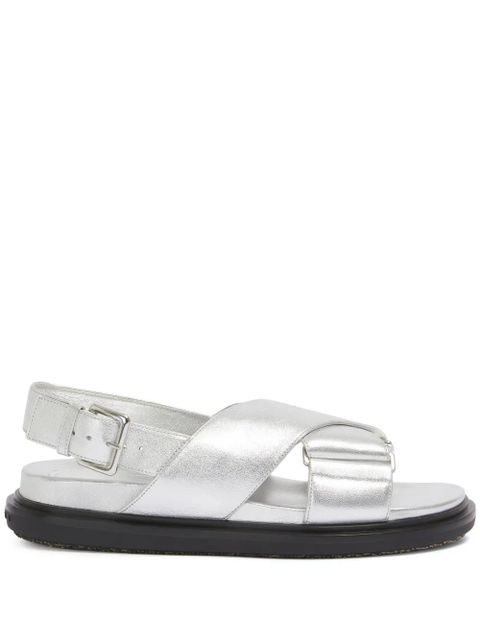 Marni leather sandals - Grey - zdjęcie produktu nr 1