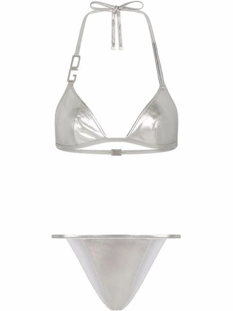 Dolce & Gabbana DG-logo triangle bikini - Silver - zdjęcie produktu nr 1
