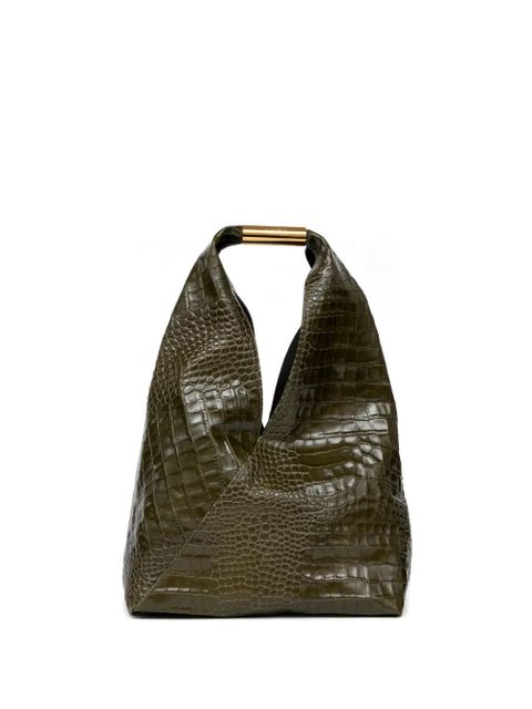 MM6 Maison Margiela crocodile-embossed shoulder bag - Green - zdjęcie produktu nr 1