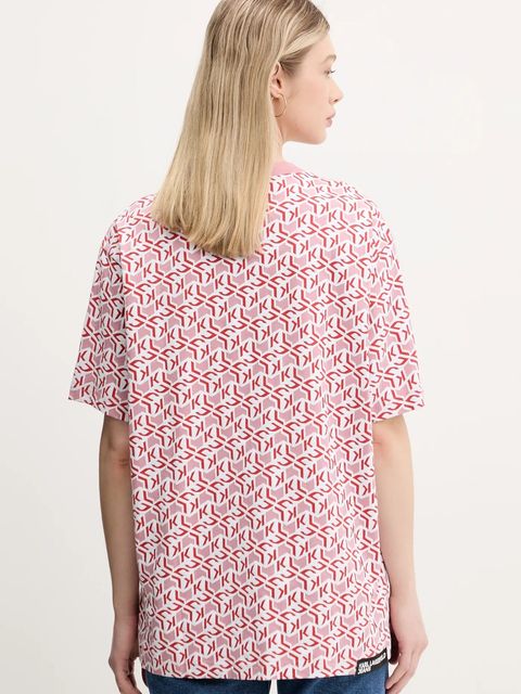 Karl Lagerfeld Jeans t-shirt bawełniany damski kolor różowy A2W17029 - zdjęcie produktu nr 2