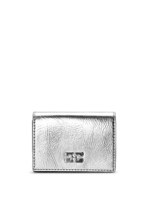 GANNI Bou metallic flap card holder - Silver - zdjęcie produktu nr 1