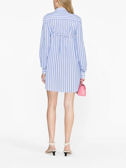 STAUD Alita striped poplin shirtdress - Blue