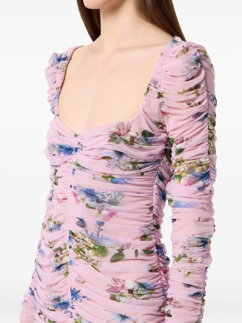 Blumarine floral-print midi dress - Pink