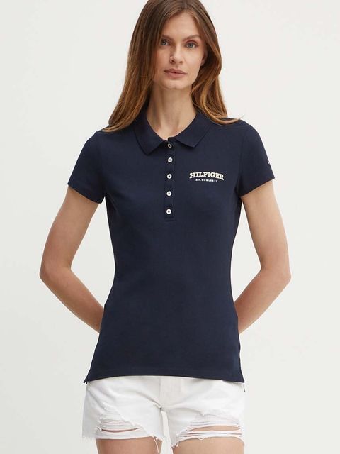 Tommy Hilfiger polo damski kolor granatowy WW0WW41895