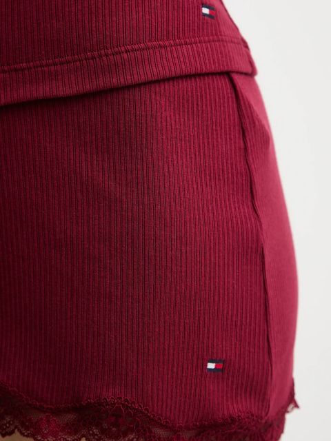 Tommy Hilfiger piżama damska kolor bordowy UW0UW06215