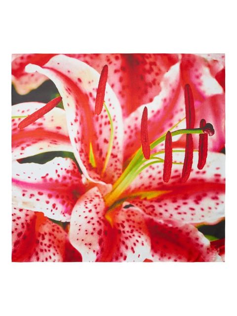 Tory Burch Lily silk scarf - Pink - zdjęcie produktu nr 2