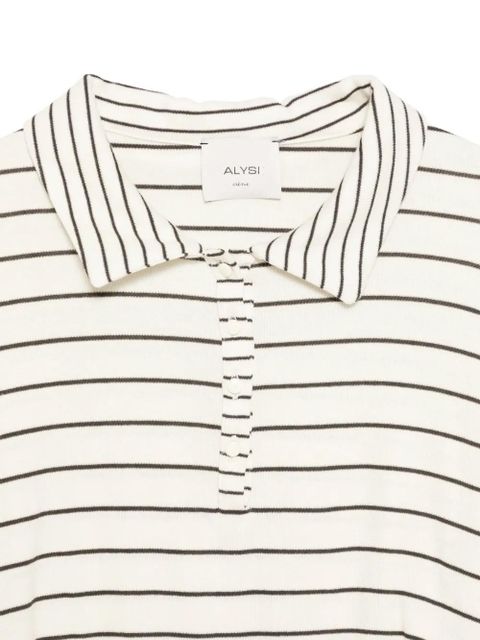 Alysi striped polo top - White