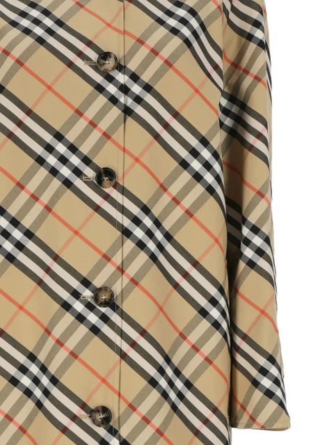 Burberry check belted coat - Brown - zdjęcie produktu nr 2