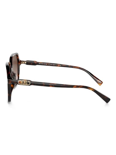 Michael Kors logo-plaque sunglasses - Brown