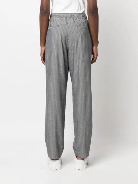 Essentiel Antwerp pinstripe-pattern drawstring-waist trousers - Grey