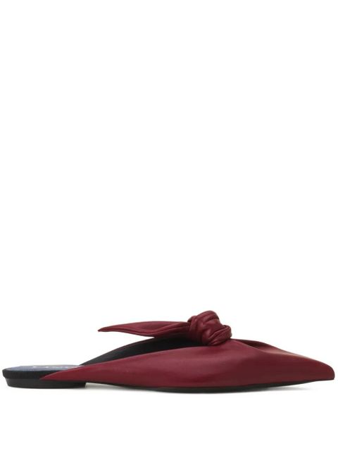 Lanvin knotted pointed-toe mules - Red - zdjęcie produktu nr 1