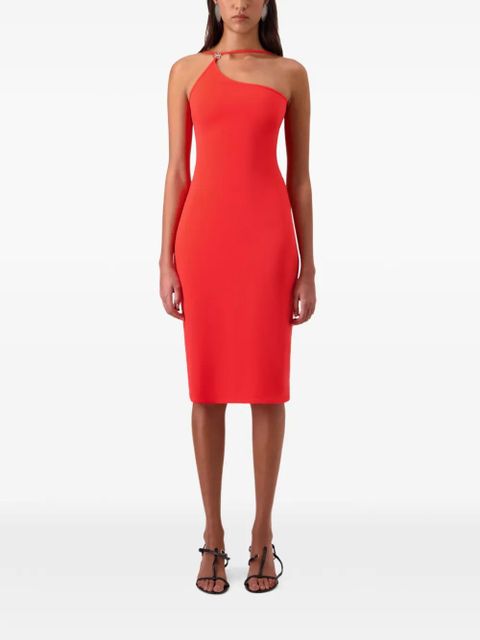 Coperni C-Logo one-shoulder dress - Red