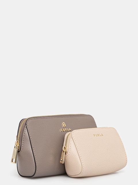 Furla kosmetyczka skórzana 2-pack kolor beżowy WE00453.ARE000.3782S