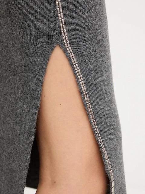 Simona Corsellini spódnica z dodatkiem wełny kolor szary midi ołówkowa A25CPGOE0101 - zdjęcie produktu nr 2