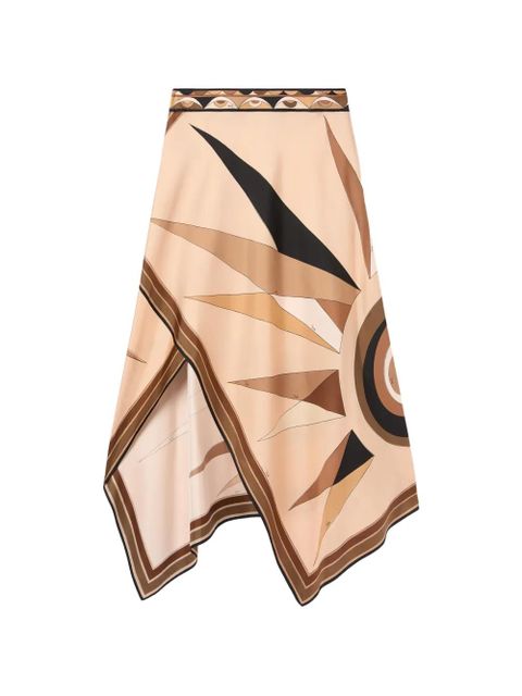 PUCCI Hawaii-print asymmetrical skirt - Neutrals - zdjęcie produktu nr 1