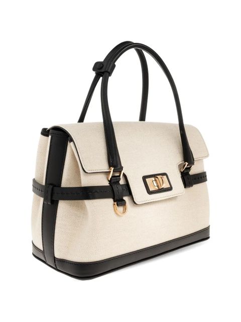 Max Mara small Margaux lock tote bag - Neutrals