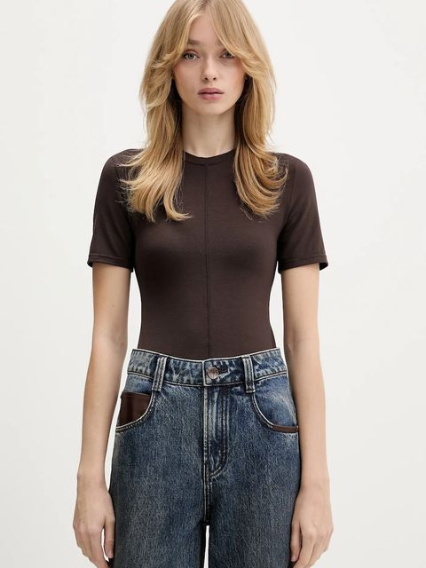 La Mania t-shirt SWING damski kolor brązowy SWING - zdjęcie produktu nr 1