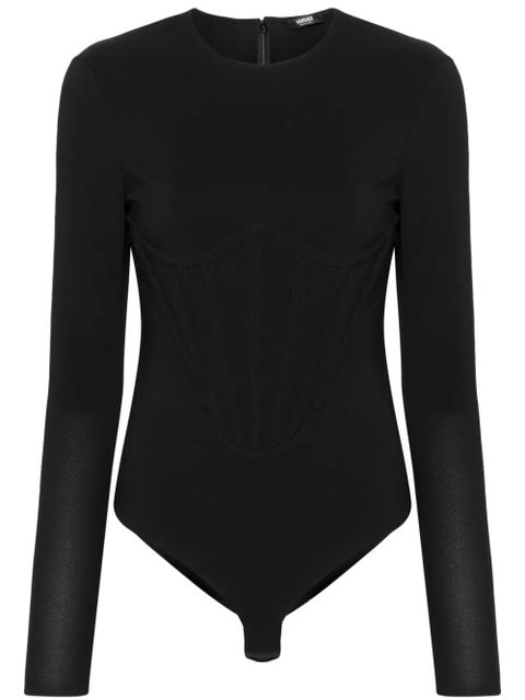 Versace boned crepe bodysuit - Black - zdjęcie produktu nr 1