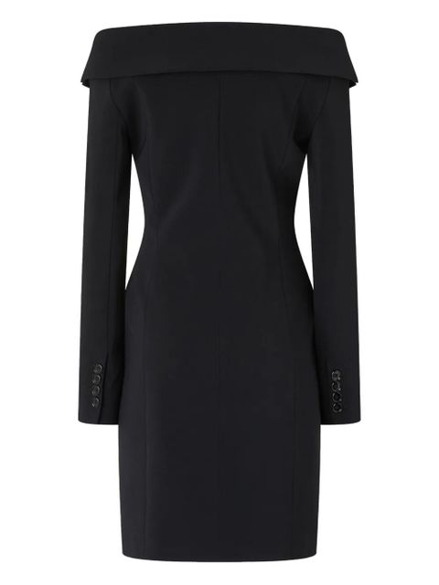 PINKO off-shoulder buttoned midi dress - Black - zdjęcie produktu nr 1