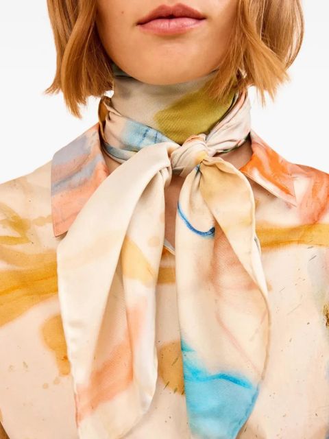 Ulla Johnson Chiara abstract-print scarf - Neutrals - zdjęcie produktu nr 2