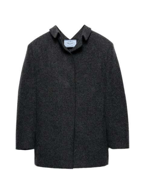Prada single-breasted shetland wool jacket - Grey - zdjęcie produktu nr 1