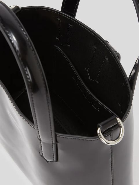 Karl Lagerfeld torebka skórzana K/AUTOGRAPH kolor czarny A3W30288