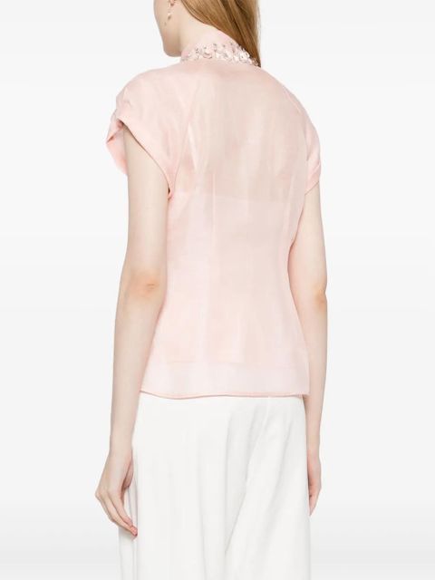 ZIMMERMANN Matchmaker Diamante linen-blend blouse - Pink