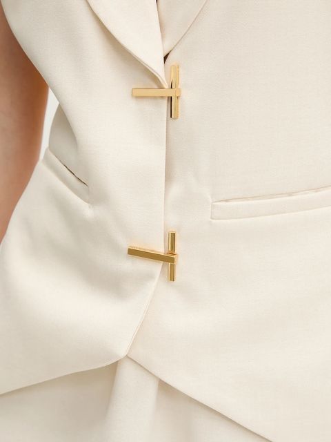 Stine Goya sukienka kolor beżowy maxi rozkloszowana SG-SS25-D115-2347