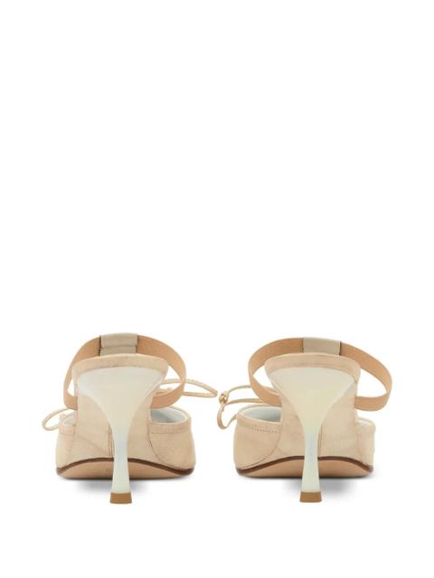 MM6 Maison Margiela square toe bow mules - Neutrals