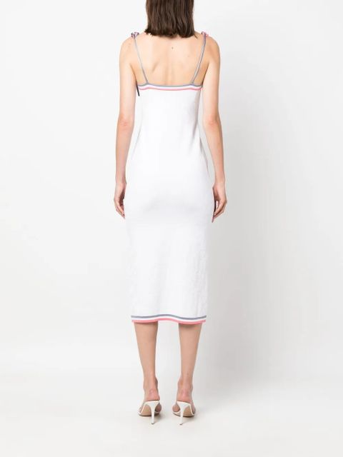 FENDI monogram midi dress - White