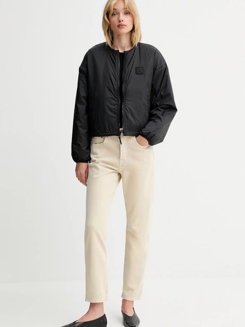 Calvin Klein Jeans kurtka dwustronna kolor czarny przejściowa oversize LV044D511G