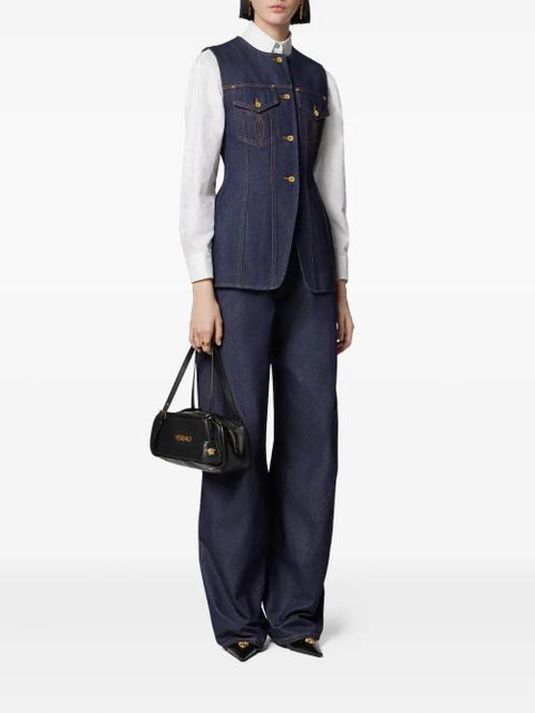 Versace denim button-up vest - Blue