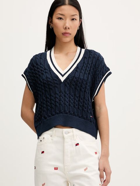 Tommy Jeans kamizelka damska bawełniana - zdjęcie produktu nr 1