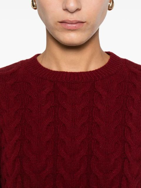 Max Mara cable-knit cashmere sweater - Red