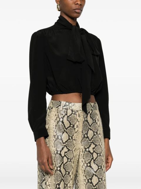 Saint Laurent tie blouse - Black