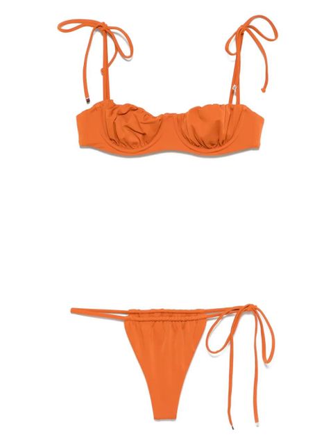 The Attico ruched-detailing bikini - Orange - zdjęcie produktu nr 1