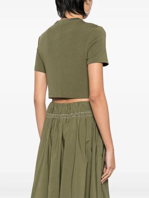 Simkhai Cinta ribbed cropped top - Green