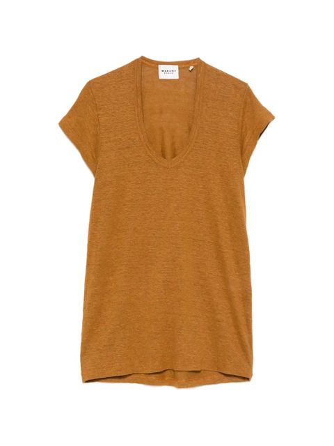 MARANT ÉTOILE V-neck T-shirt - Brown - zdjęcie produktu nr 1
