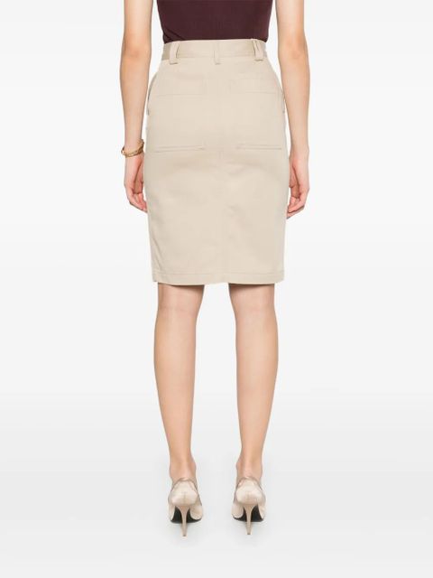 ANINE BING Zaire midi skirt - Neutrals