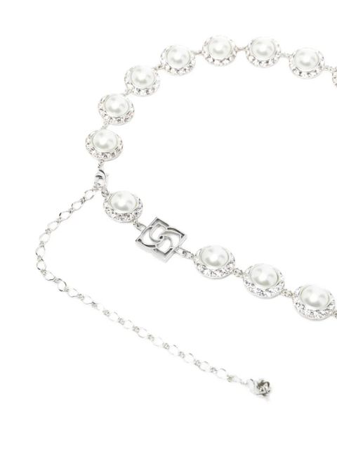 Magda Butrym pearl-crystal chain belt - Silver - zdjęcie produktu nr 2