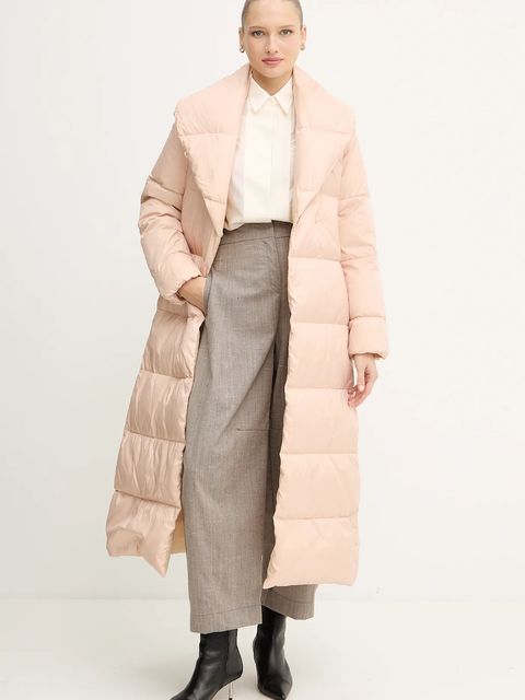 Twinset kurtka puchowa kolor beżowy zimowa 252TT2050 - zdjęcie produktu nr 2