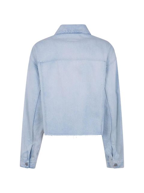 MM6 Maison Margiela raw-hem denim jacket - Blue - zdjęcie produktu nr 2