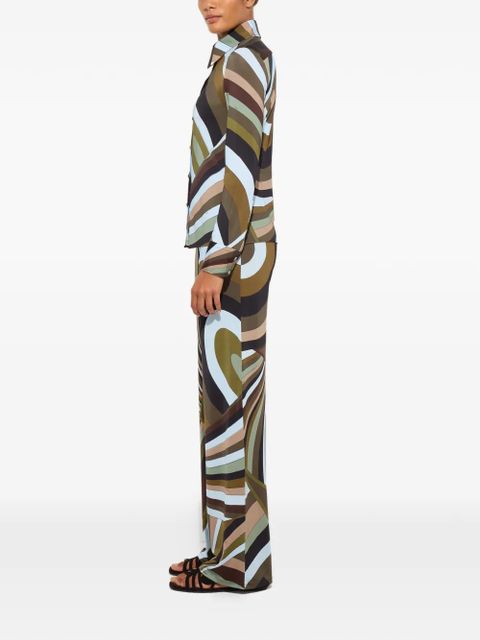 PUCCI Iride-print trousers - Brown