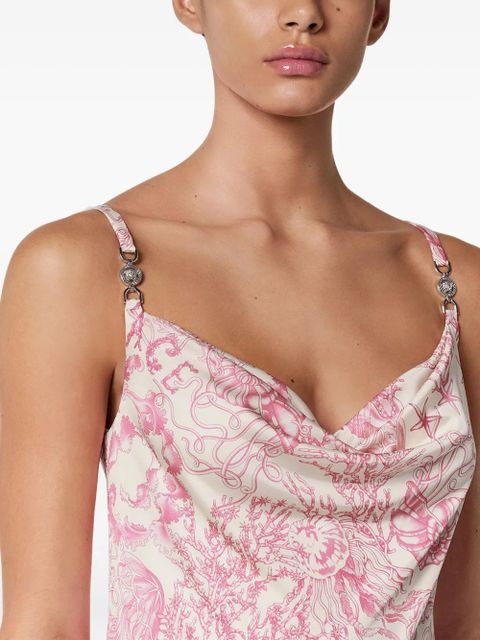 Versace Underwater Barocco mini dress - Pink