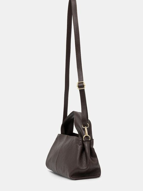 Answear.LAB torebka skórzana kolor brązowy