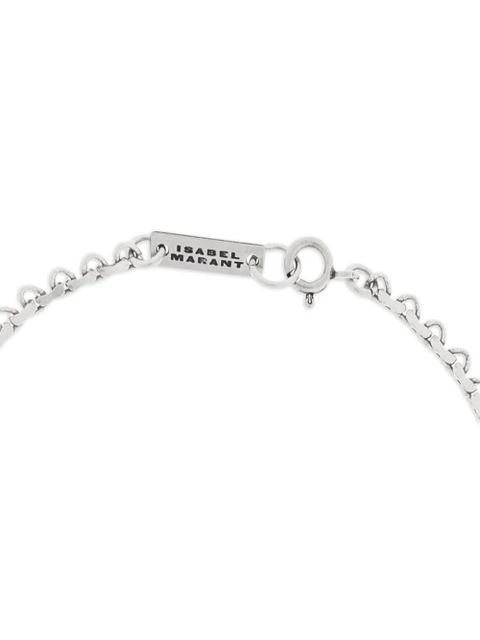 ISABEL MARANT beaded chain necklace - Silver