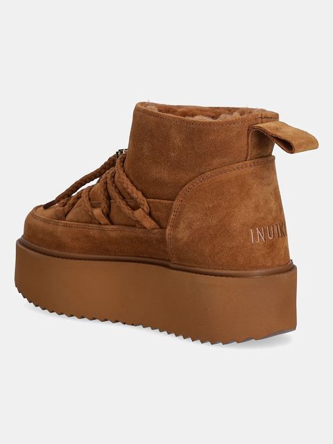 Inuikii śniegowce zamszowe Classic Low Platform kolor żółty 1001.006.0012.660